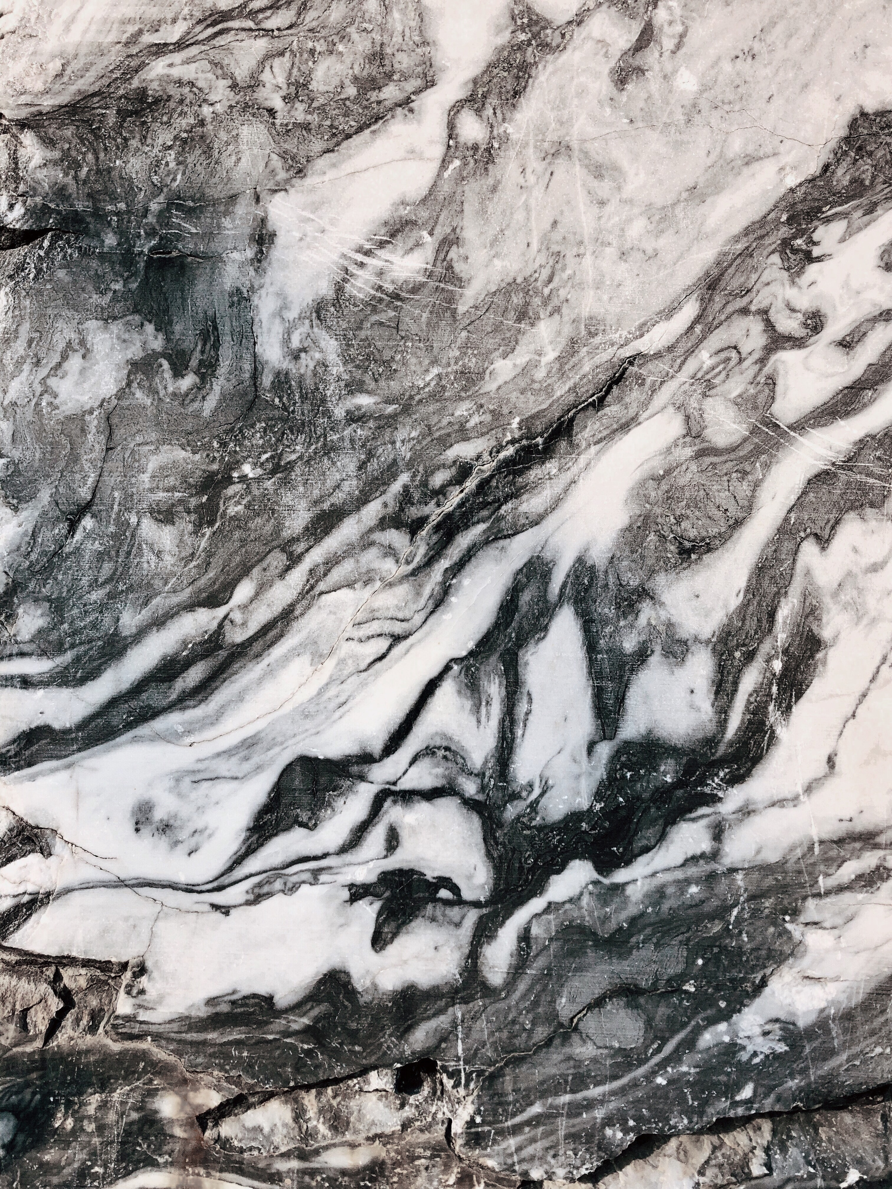 Gray and Black Marble Slab
